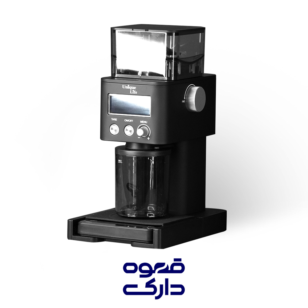 آسیاب قهوه اسکیل دار مشکی برند یونیک لایف