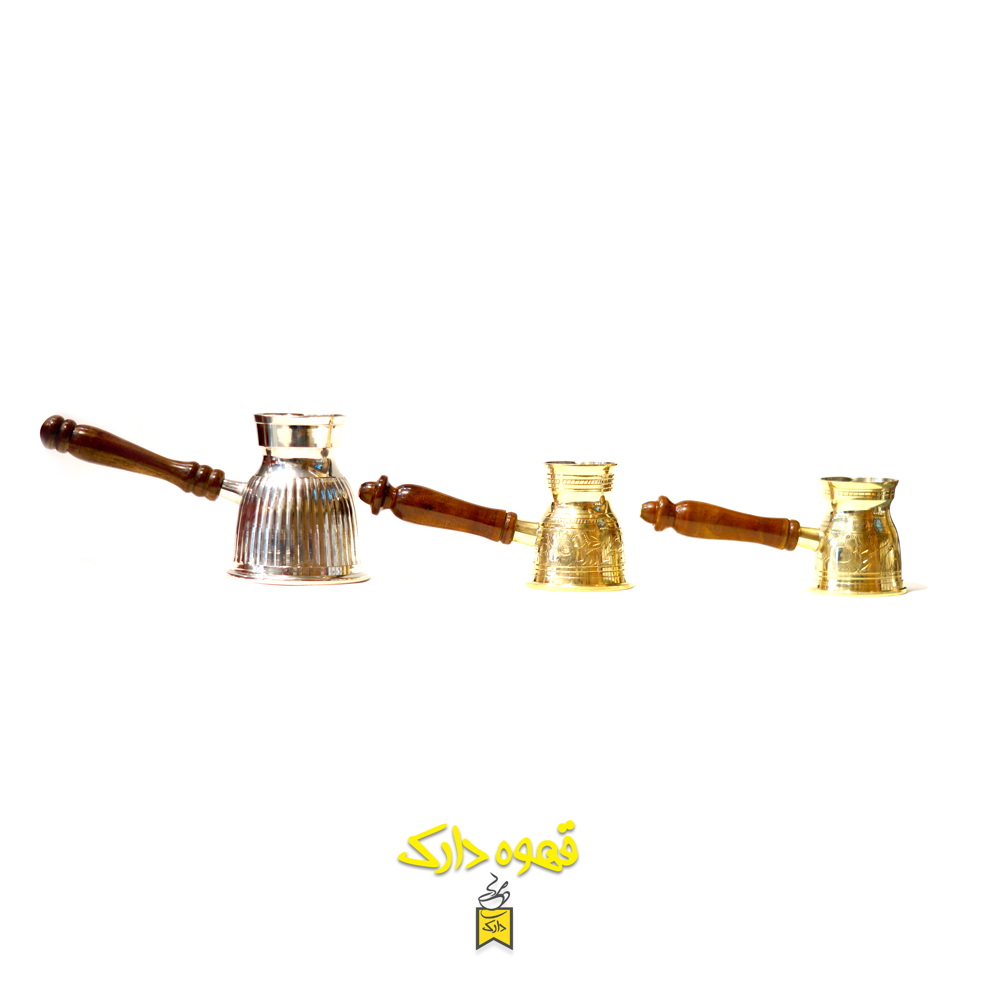 جذوه برنجی دسته چوبی 