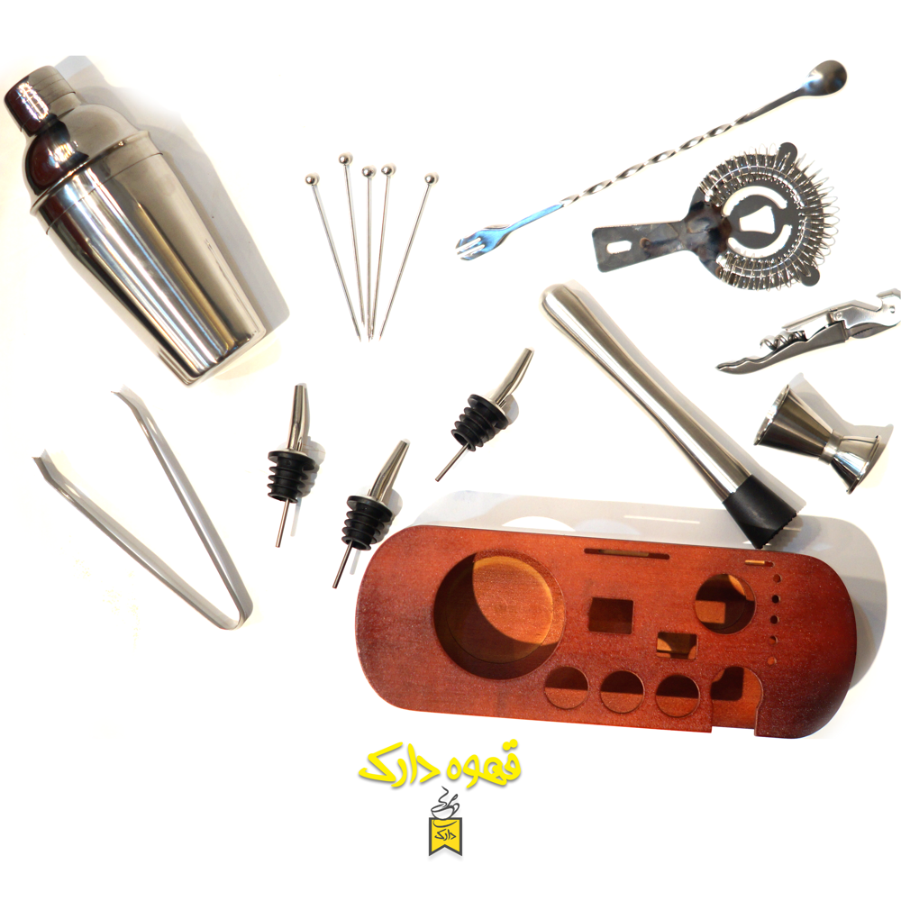 ست بار سرد ۱۵ تیکه استند چوبی